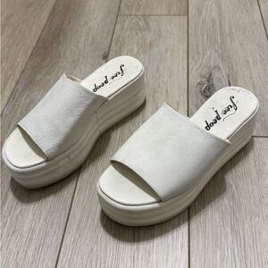 Free People White Platform Sandals